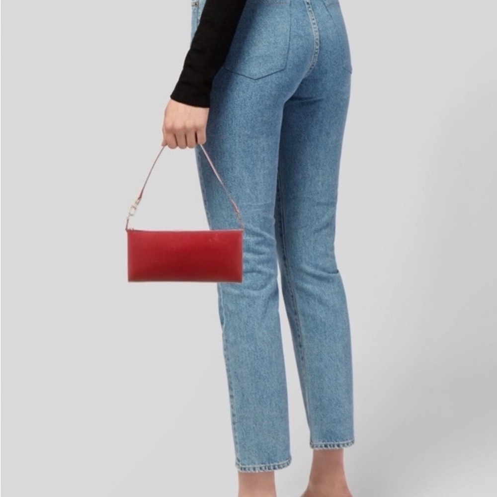 SALVATORE FERRAGAMO Red Leather Shoulder Bag / Purse